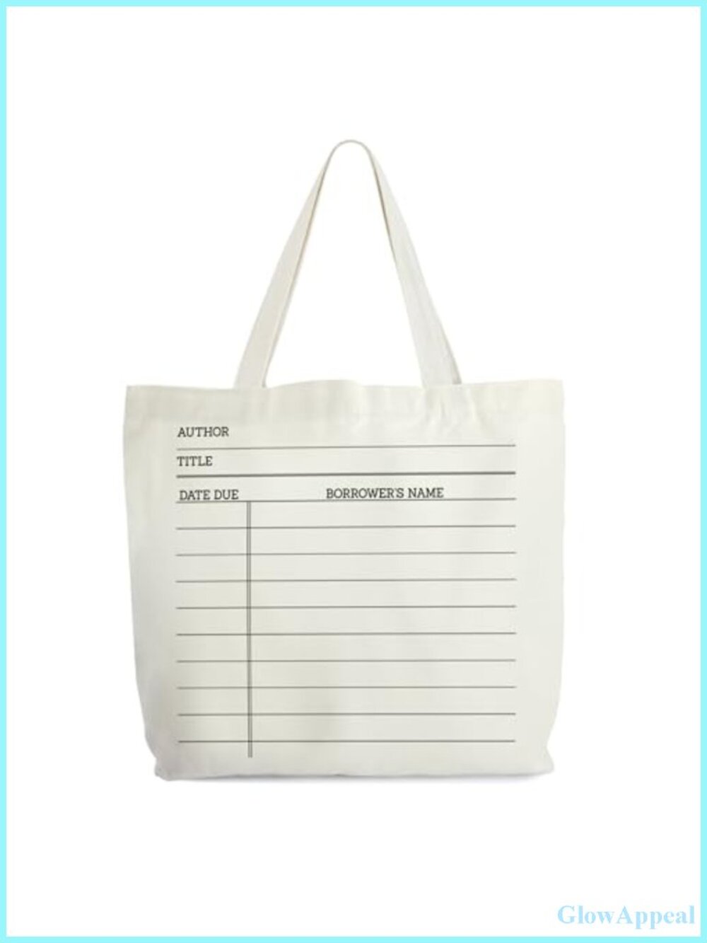 Library Book Due Date Tote Bag Canvas Bookish Gift for Book Lovers Teacher